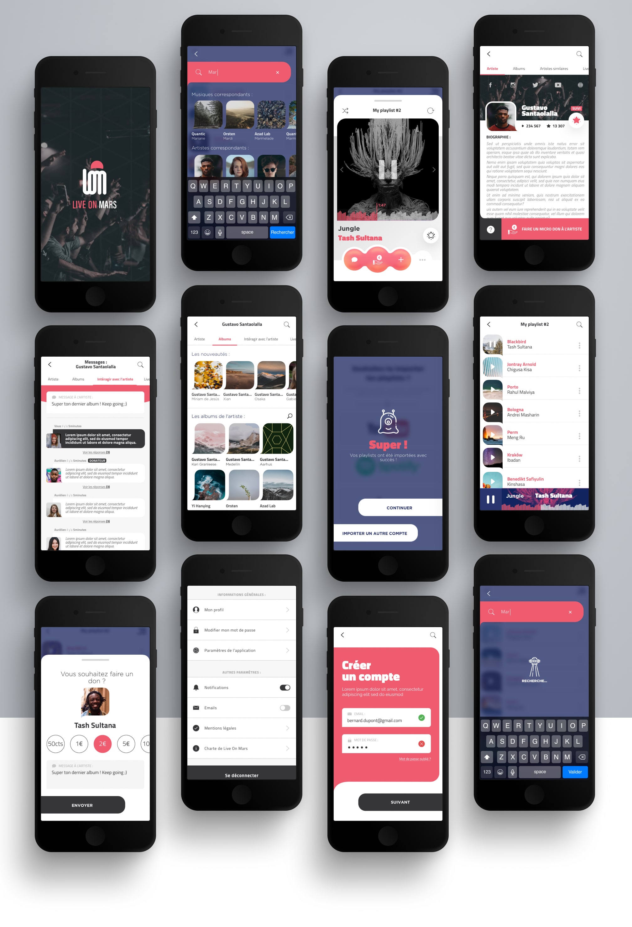 Live On Mars Mockup